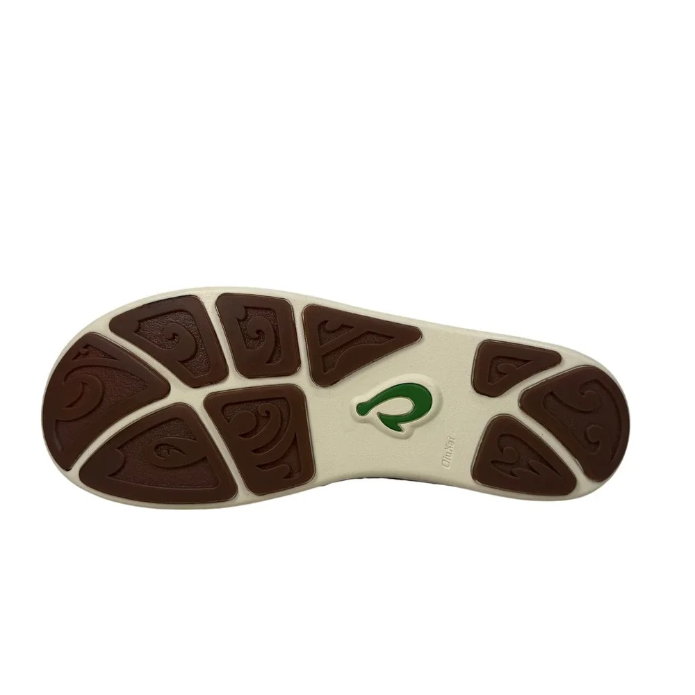 OluKai Nohea Mesh Slip On Shoes Mens 13 Mustang Lime Peel Comfort Casual Brown